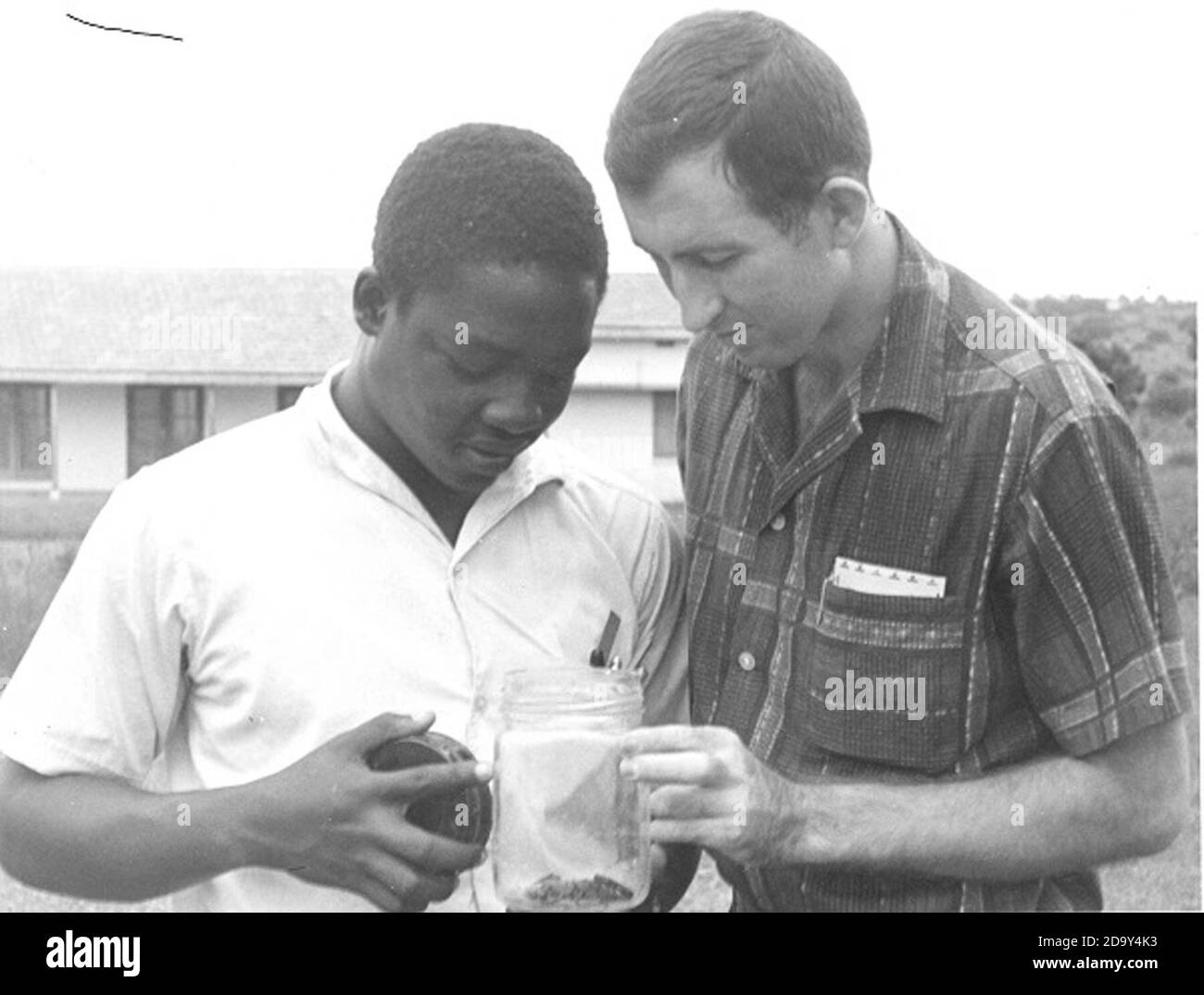John Ingold with student Ghana Stock Photo Alamy