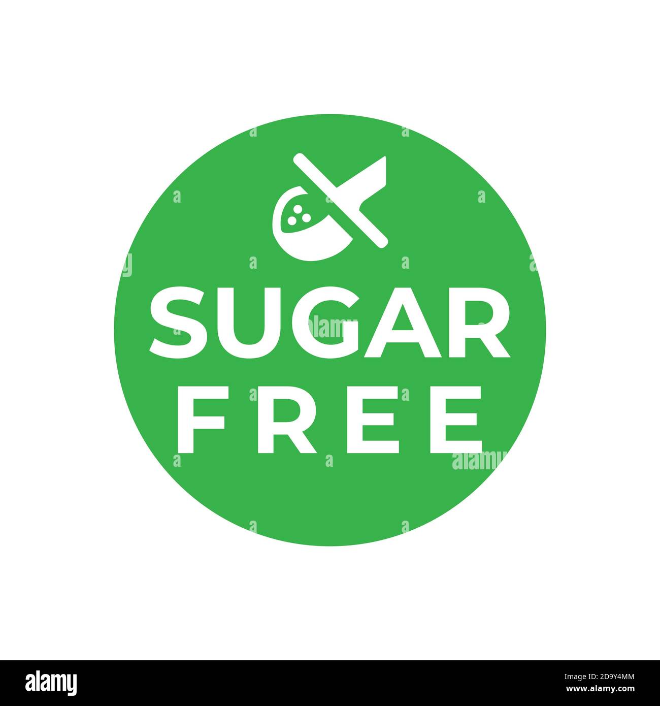 Sugar free badge, logo, icon. Flat vector illustration on white background. Stock Vector