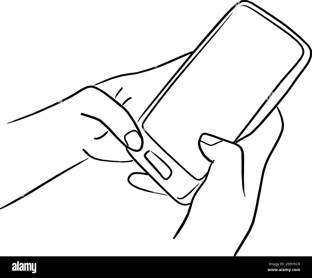 Vector Sketch of Mobile Phone Stock Vector  Illustration of display  object 35547938