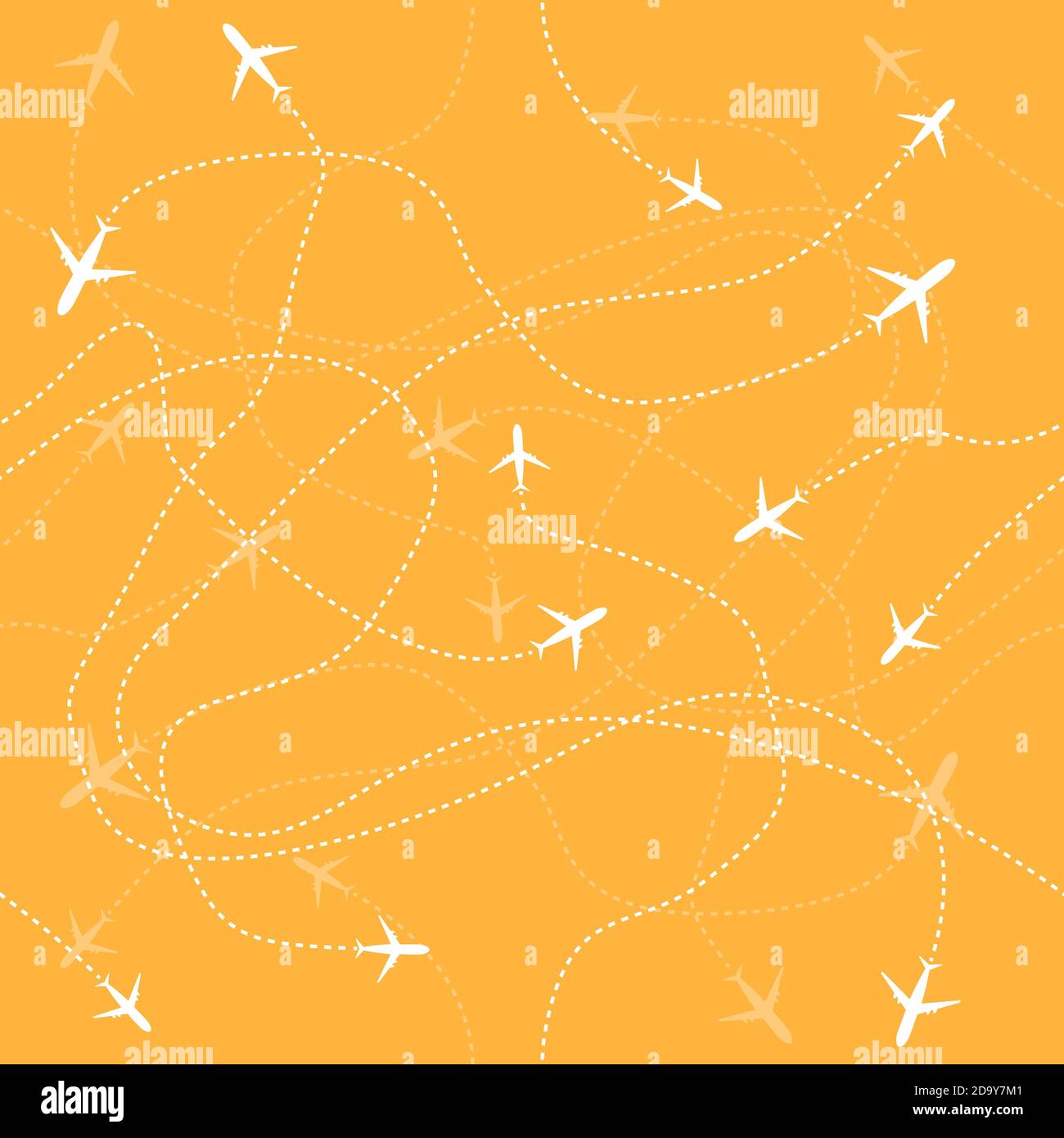 Travel aircraft seamless pattern. Fly vector graphic background. Symbol illustration . Stock Vector