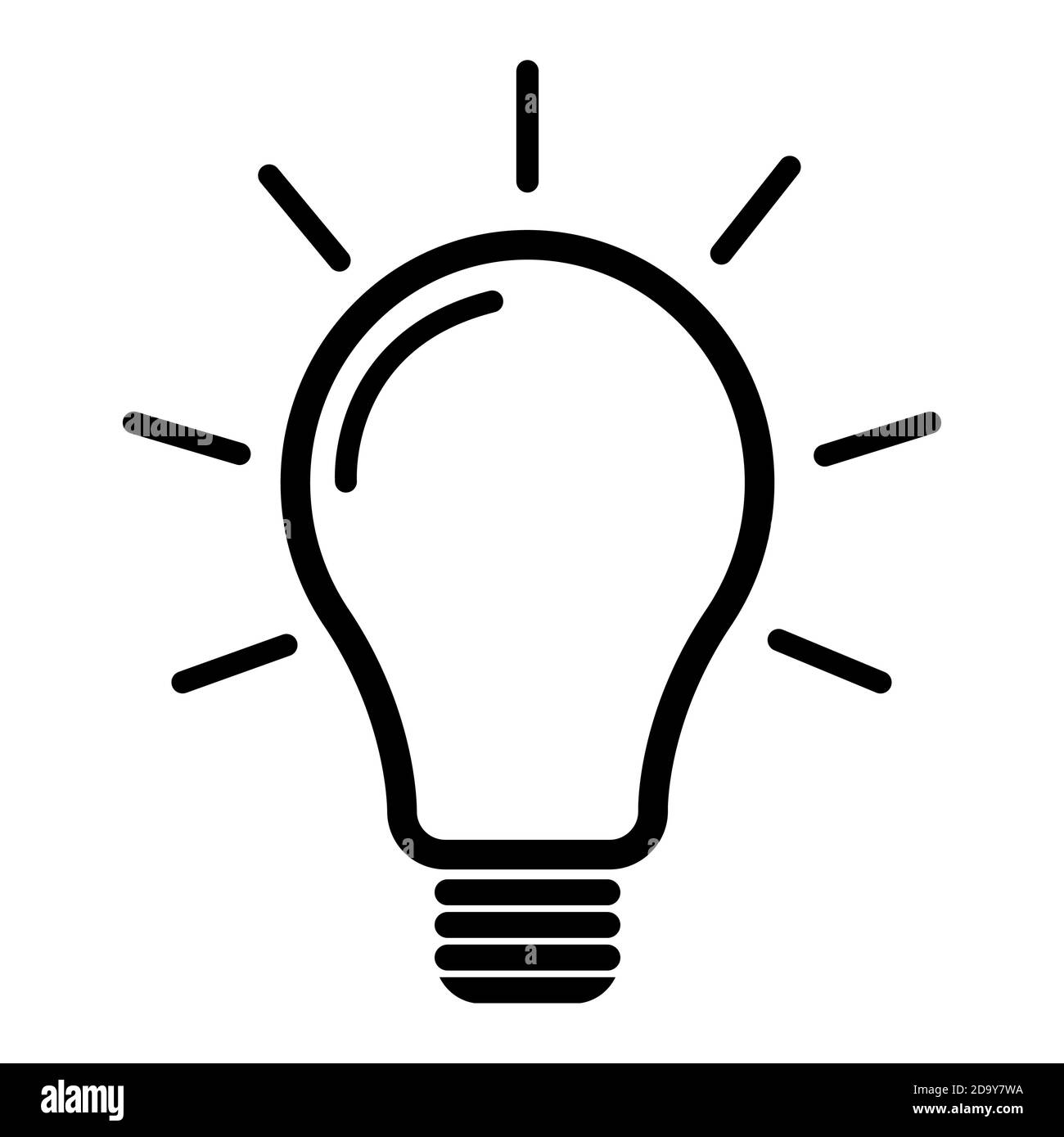 one line drawing light bulb symbol idea and creativity isolated