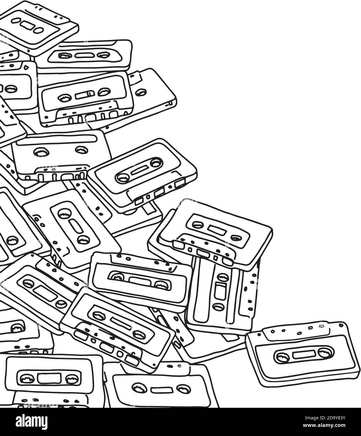 Cassette tape Black and White Stock Photos & Images - Alamy