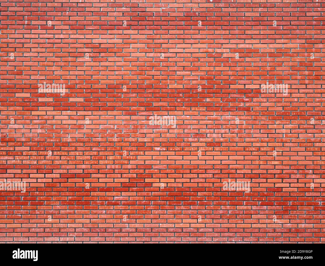 Modern new red brick wall, brickwork background, texture, pattern Stock Photo