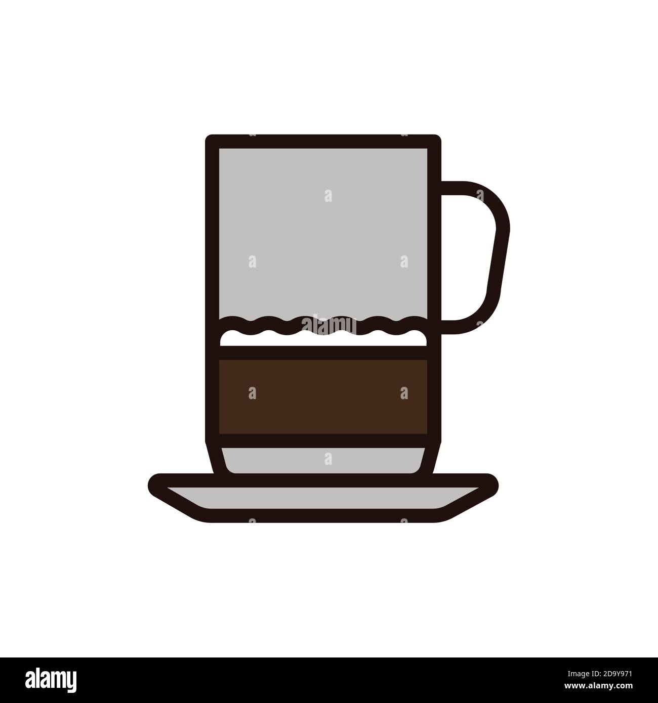 set of coffee cups, espresso glass, coffee latte, cappuccino, mocha,  americano,caramel macchiato,vector design. Stock Vector