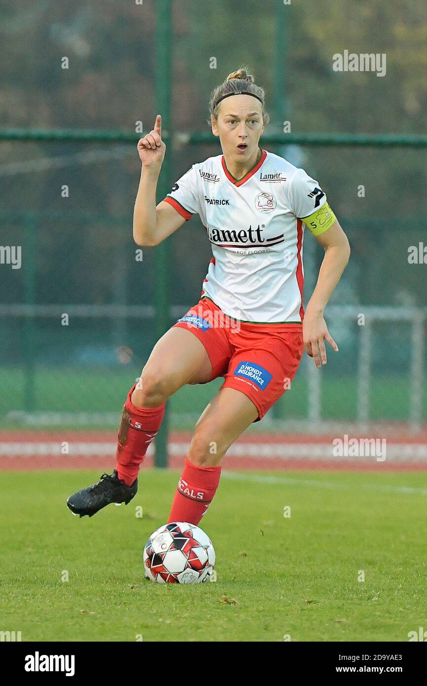 Waregem Belgium 07th Nov 2020 Zulte Waregem S Defender Pauline Windels Pictured During A Female Soccer Game Between Sv Zulte Waregem And Oud Heverlee Leuven On The Sixth Matchday Of The 2020