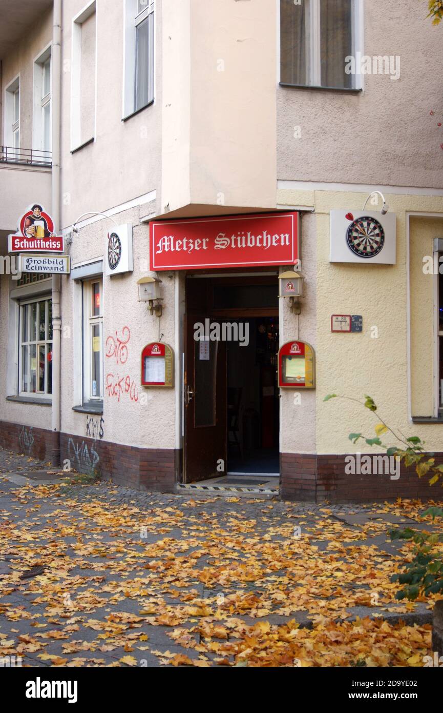 Das Metzer Stübchen in der Földerichstraße Ecke Metzer Straße in der Wilhelmstadt, Berlin-Spandau Stock Photo
