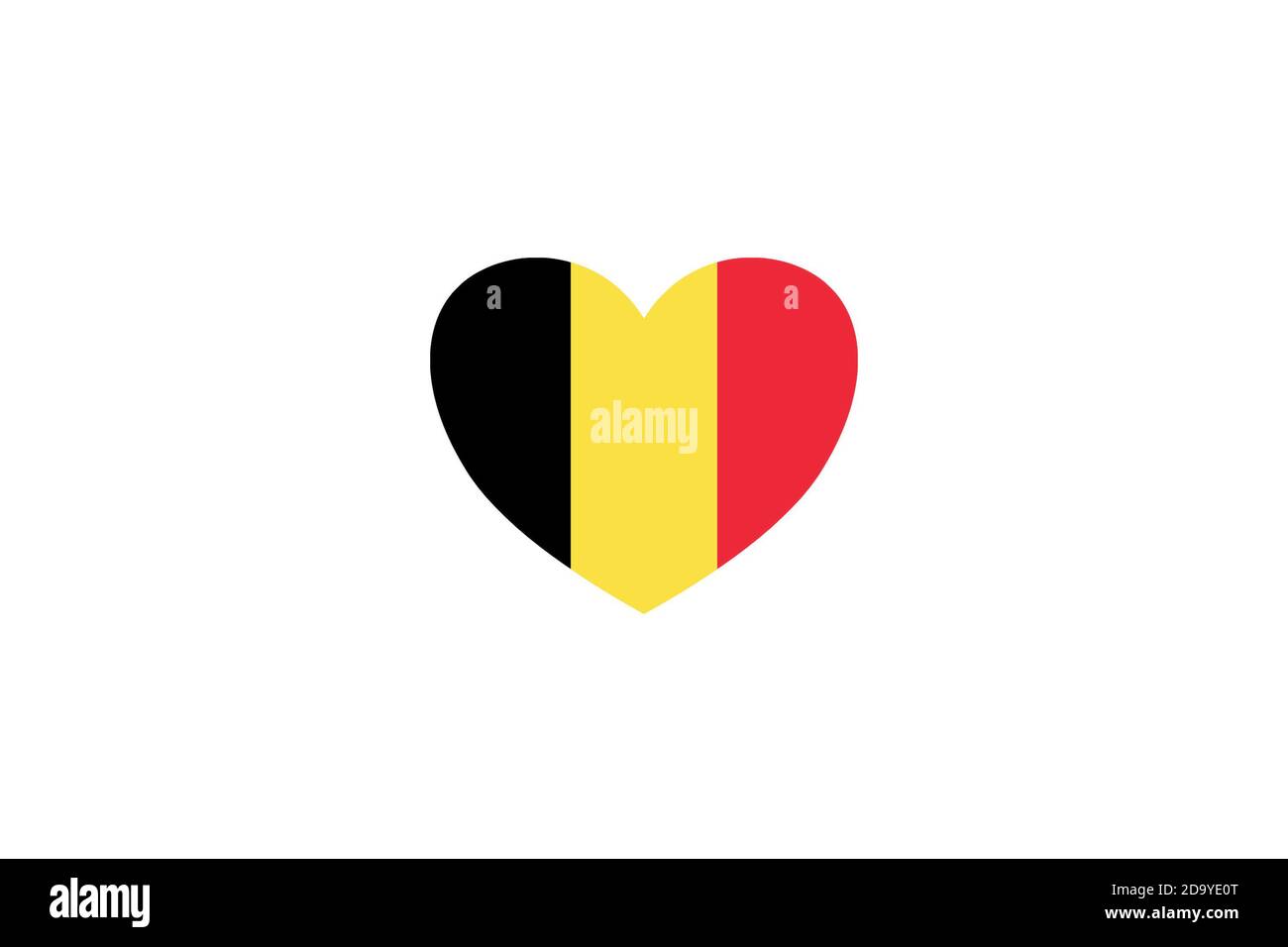 Belgium flag in the heart shape. Isolated on a white background Stock ...