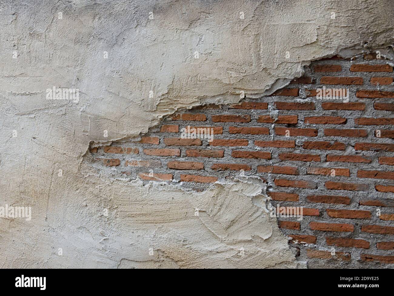 Brick, block, orange and mortar wall  as texture background. Stock Photo
