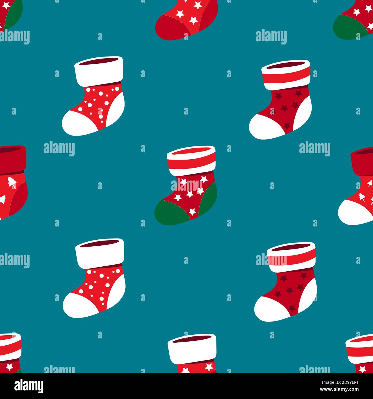 seamless socks christmas symbols pattern wallpaper background design