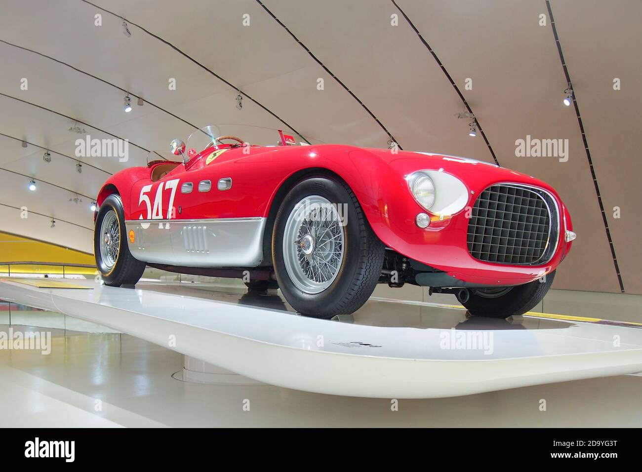 MODENA, ITALY-JULY 21, 2017: 1953 Ferrari 340 MM Vignale in the Enzo Ferrari Museum in Modena, Italy. It was a part of exhibition «Driving with the St Stock Photo