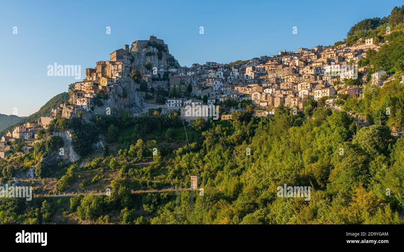 Cervara di Roma in the late afternoon, beautiful village in Rome Province, Lazio, Italy. Stock Photo