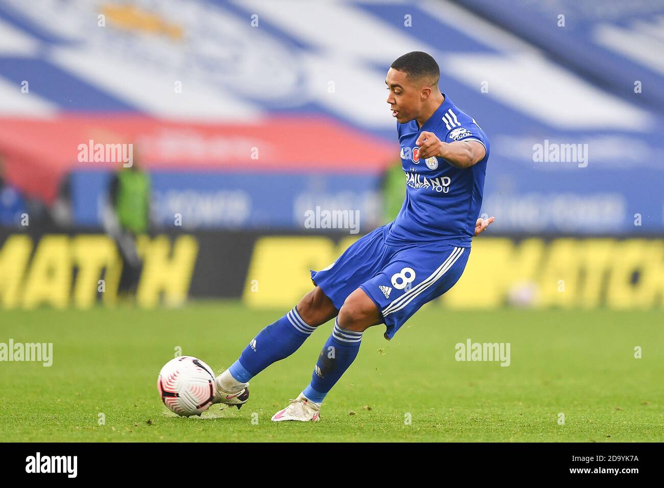 Leicester England November 8th Youri Tielemans Of Leicester City Takes A Free Kick During The Premier League Match Between Leicester City And Wolverhampton Wanderers At The King Power Stadium Leicester On Sunday Leicester England November 8th Youri Tielemans Of Leicester City Takes A Free Kick During The Premier League Match Between Leicester City And Wolverhampton Wanderers At The King Power Stadium Leicester On Sunday