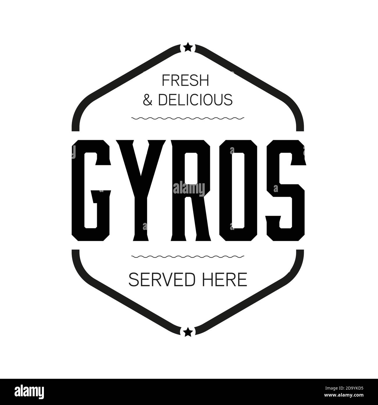 Delicious Gyros sign vintage stamp Stock Vector