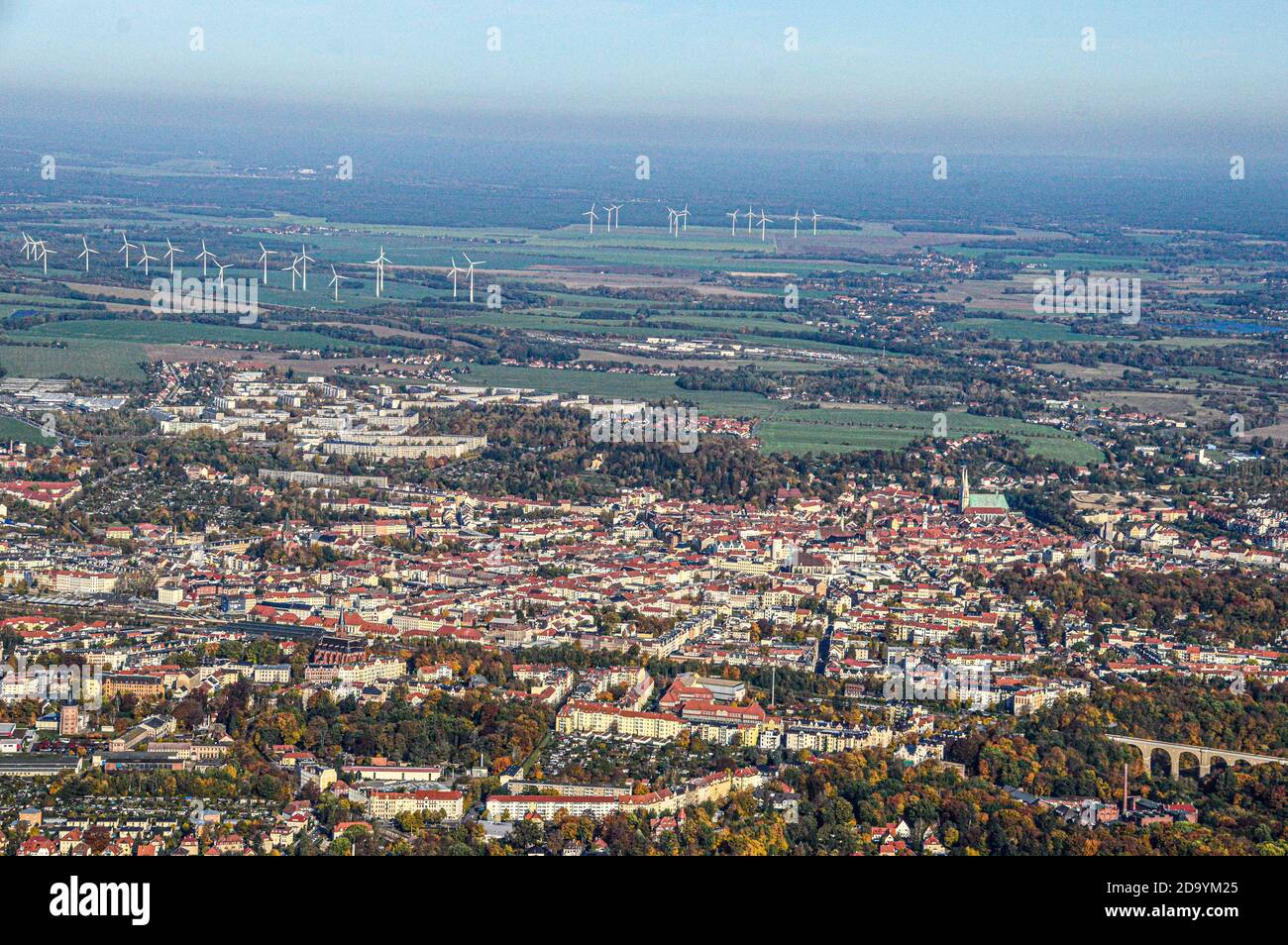 Görlitz Zgorzelec Luftbild air view arial vogelperspektive Luftfotografie Luftaufnahme Stock Photo