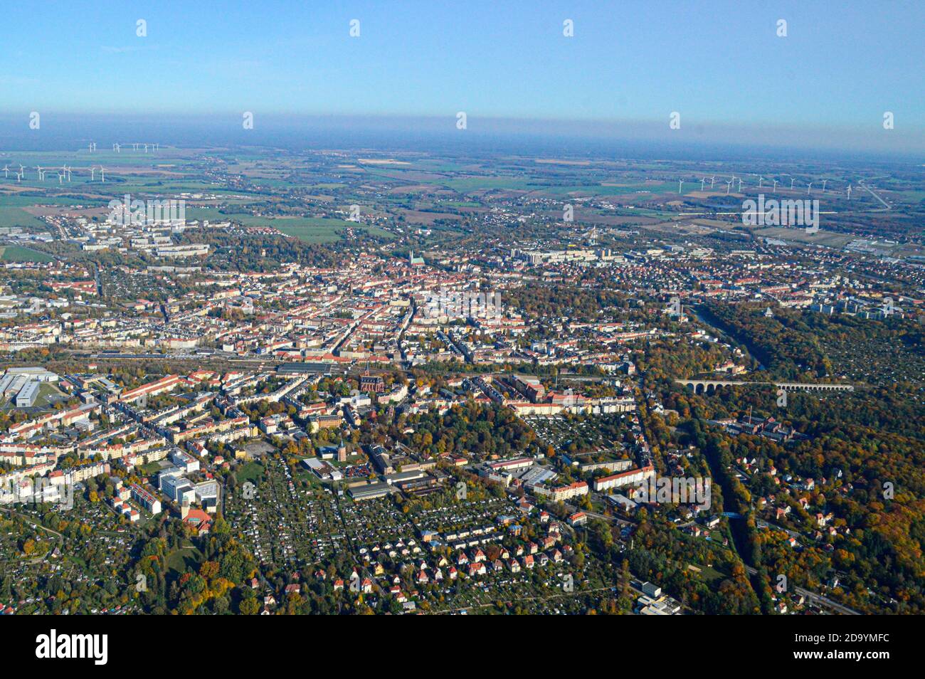 Görlitz Zgorzelec Luftbild air view arial vogelperspektive Luftfotografie Luftaufnahme Stock Photo