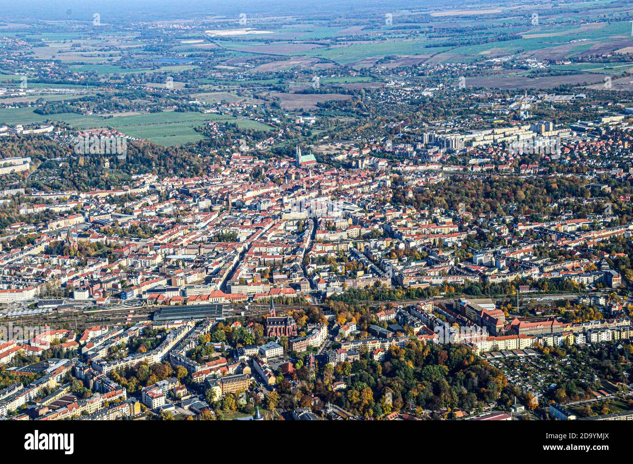 Görlitz Zgorzelec Luftbild air view arial vogelperspektive Luftfotografie Luftaufnahme Stock Photo