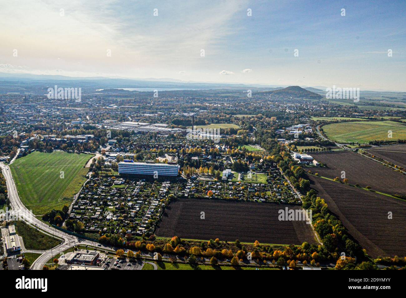 Görlitz Zgorzelec Luftbild air view arial vogelperspektive Luftfotografie Luftaufnahme Stock Photo