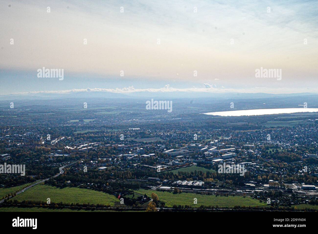 Görlitz Zgorzelec Luftbild air view arial vogelperspektive Luftfotografie Luftaufnahme Stock Photo