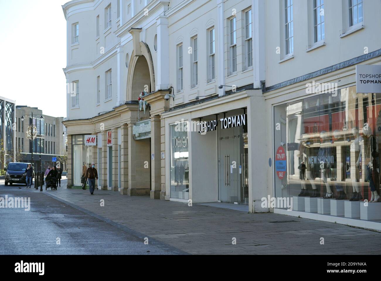 Cheltenham High Street. Lockdown Two leaves the streets of Cheltenham,  Gloucestershire quiet with shops and restaurants closed for business Stock  Photo - Alamy