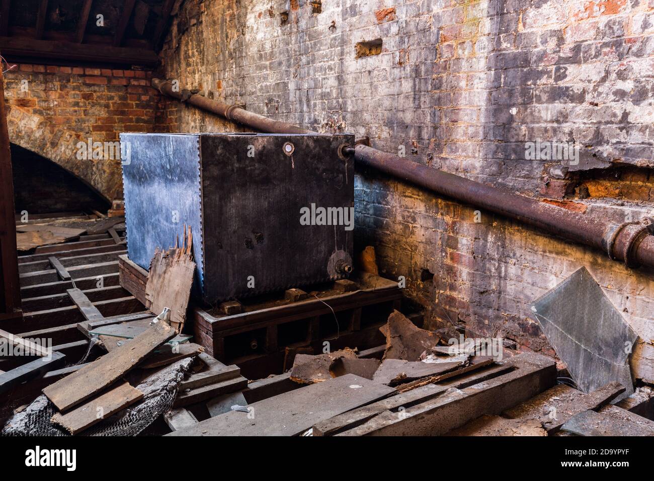 Water tank in the attic, Wellington Rooms / Irish Centre Stock Photo Alamy