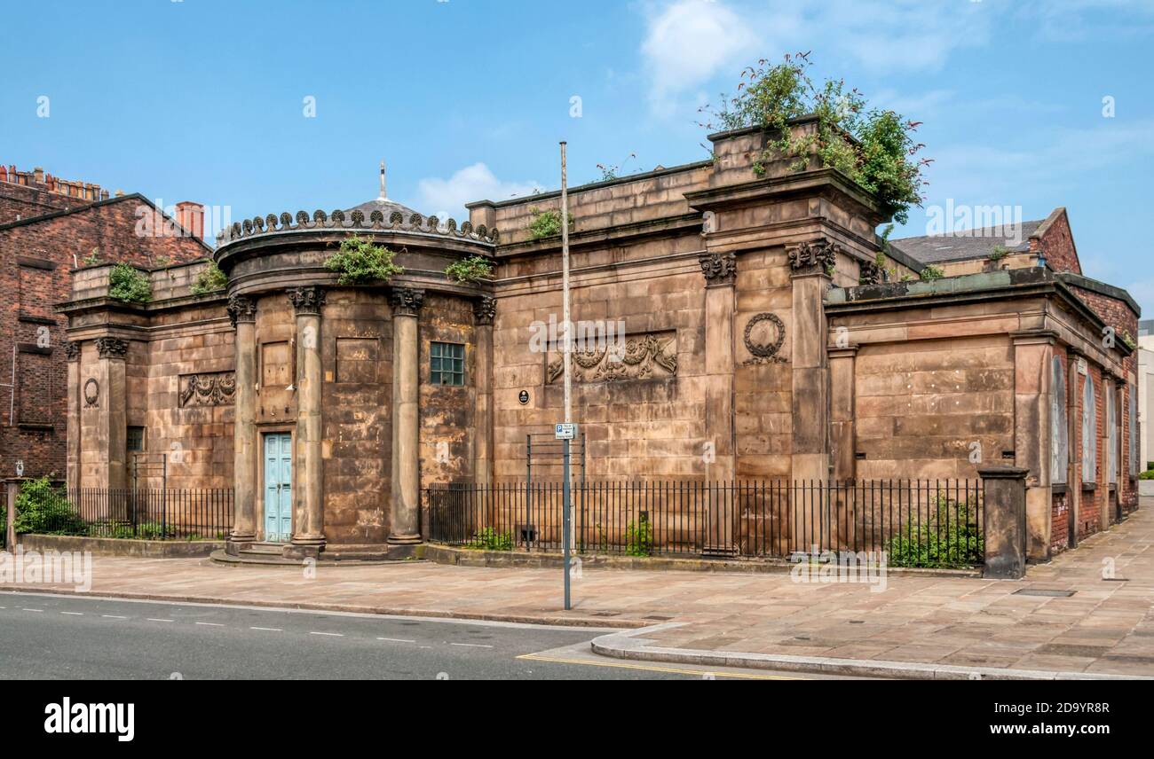 The nineteenth century Wellington Rooms in Mount Pleasant, Liverpool.  Former Assembly Rooms designed by Edmund Aikin. Stock Photo