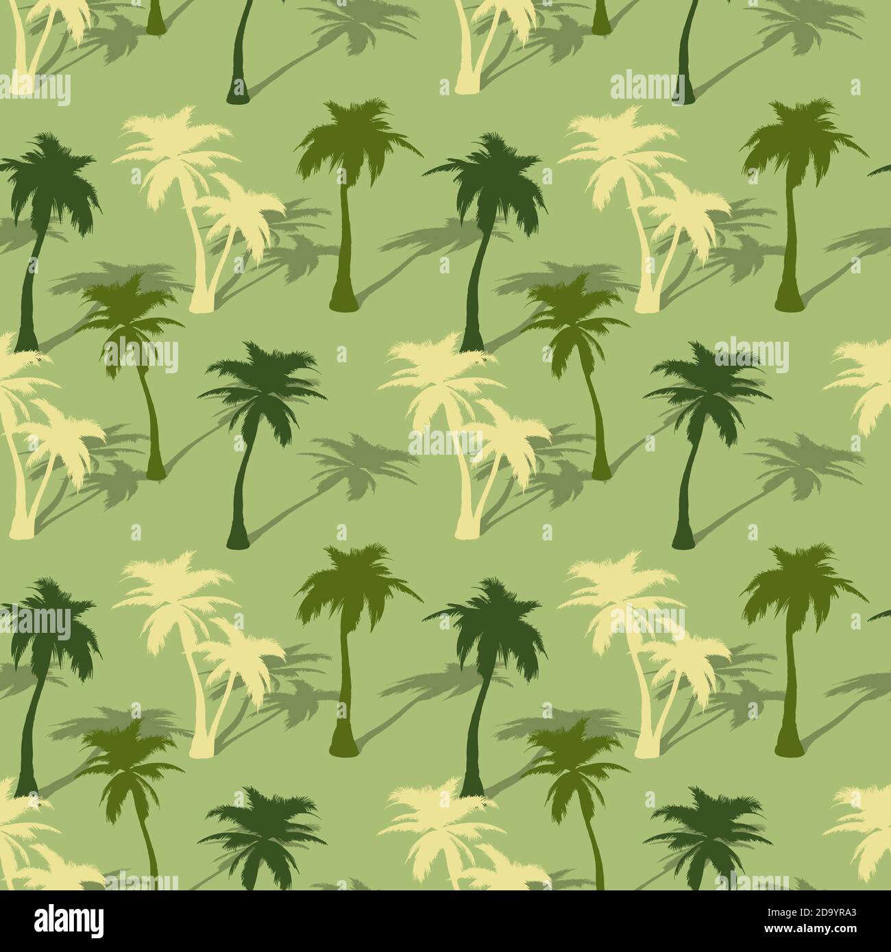 Tropical palm tree seamless pattern Stock Vector