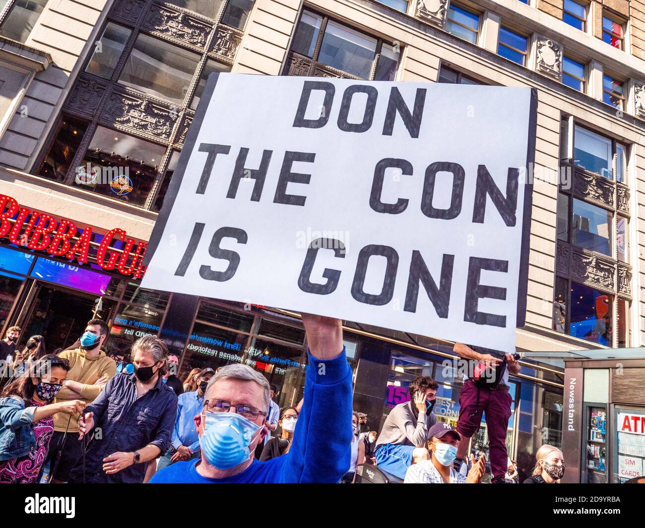 New York, New York, USA. 7th Nov, 2020. Times Square was one of many ...