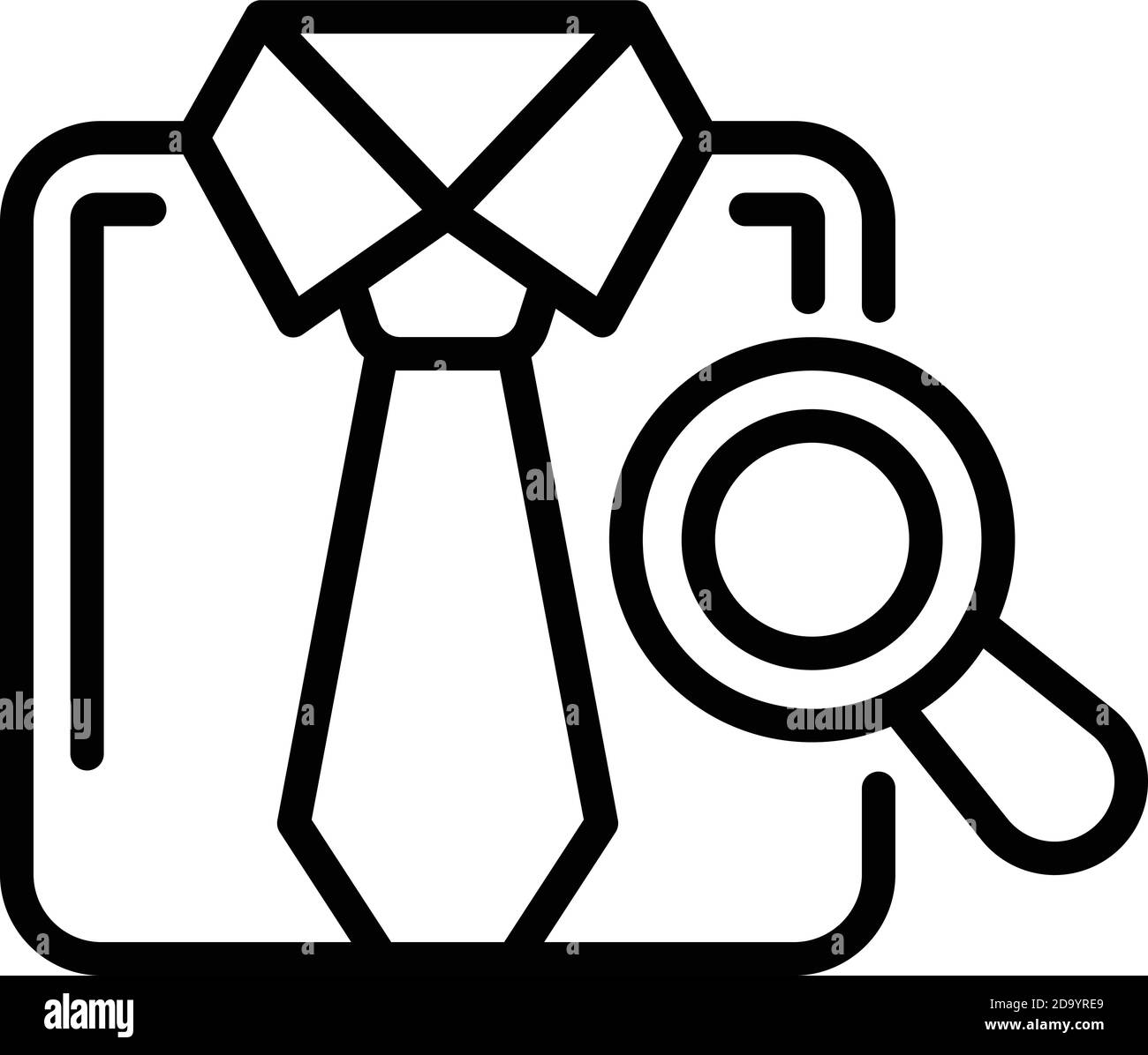 Inspect shirt icon. Outline inspect shirt vector icon for web design