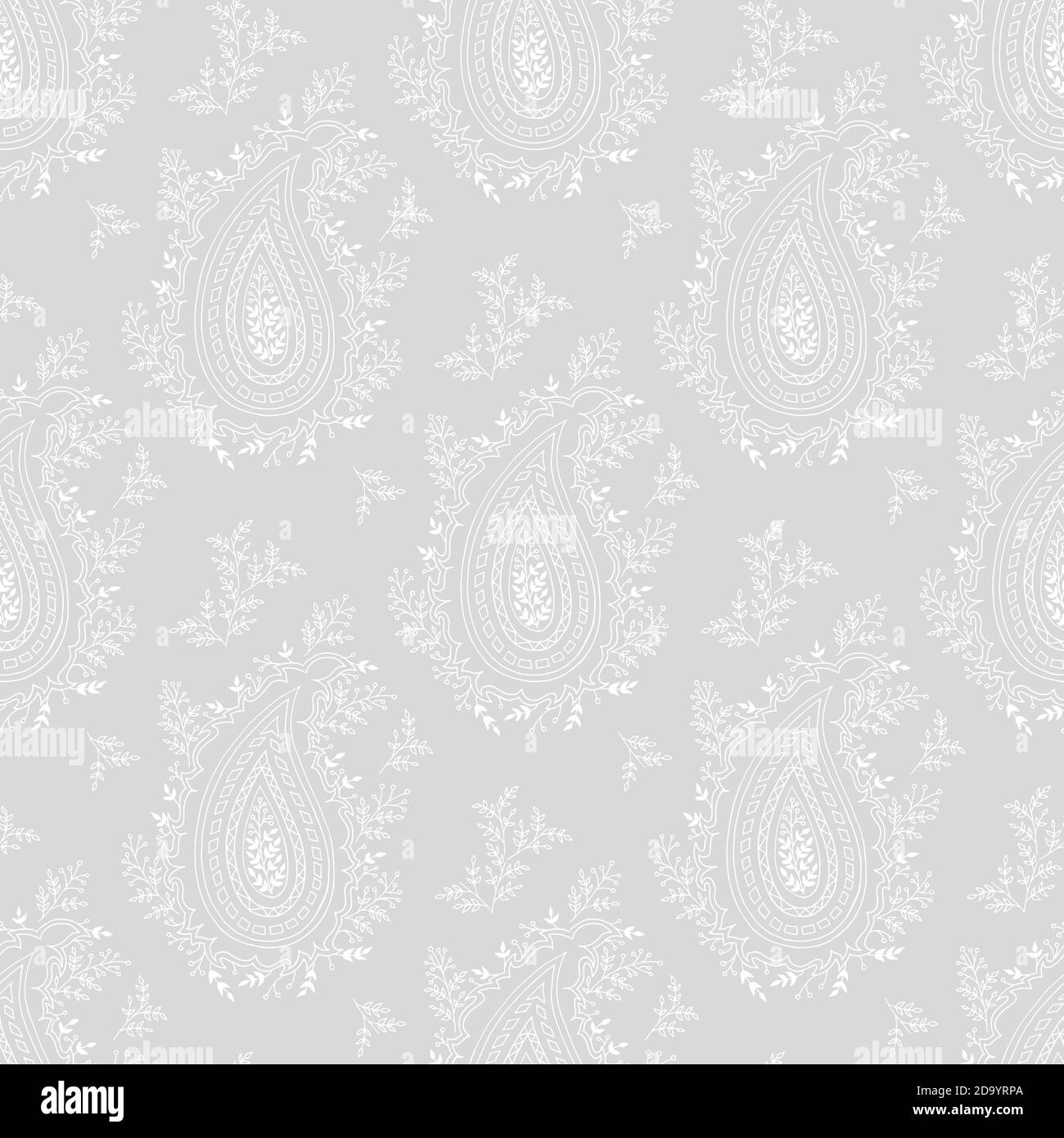 Vector paisley repeat seamless pattern. Traditional historic pattern. Trendy endless texture for digital paper, fabric, backdrops, wrapping paper and fabric. Stock Vector
