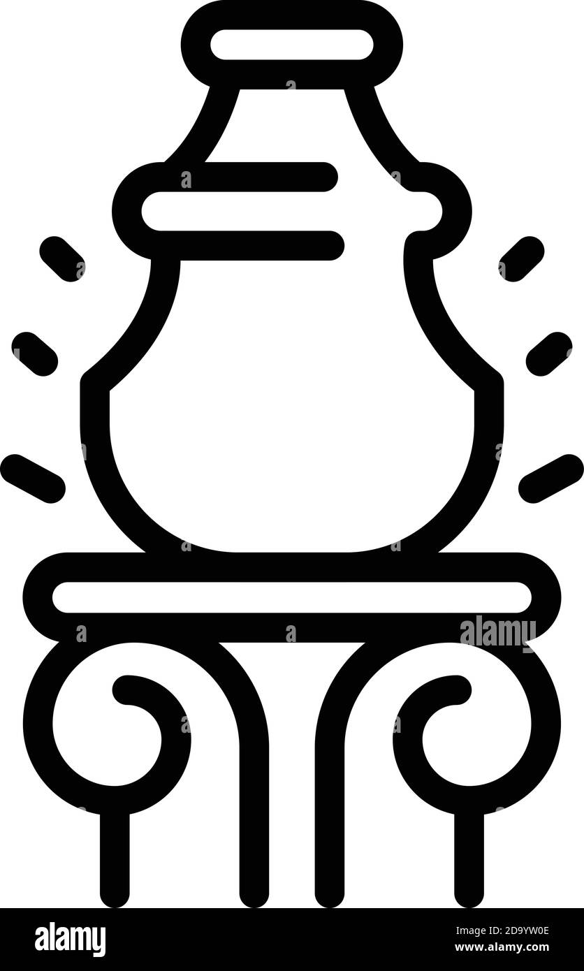 Museum pot icon. Outline museum pot vector icon for web design isolated ...