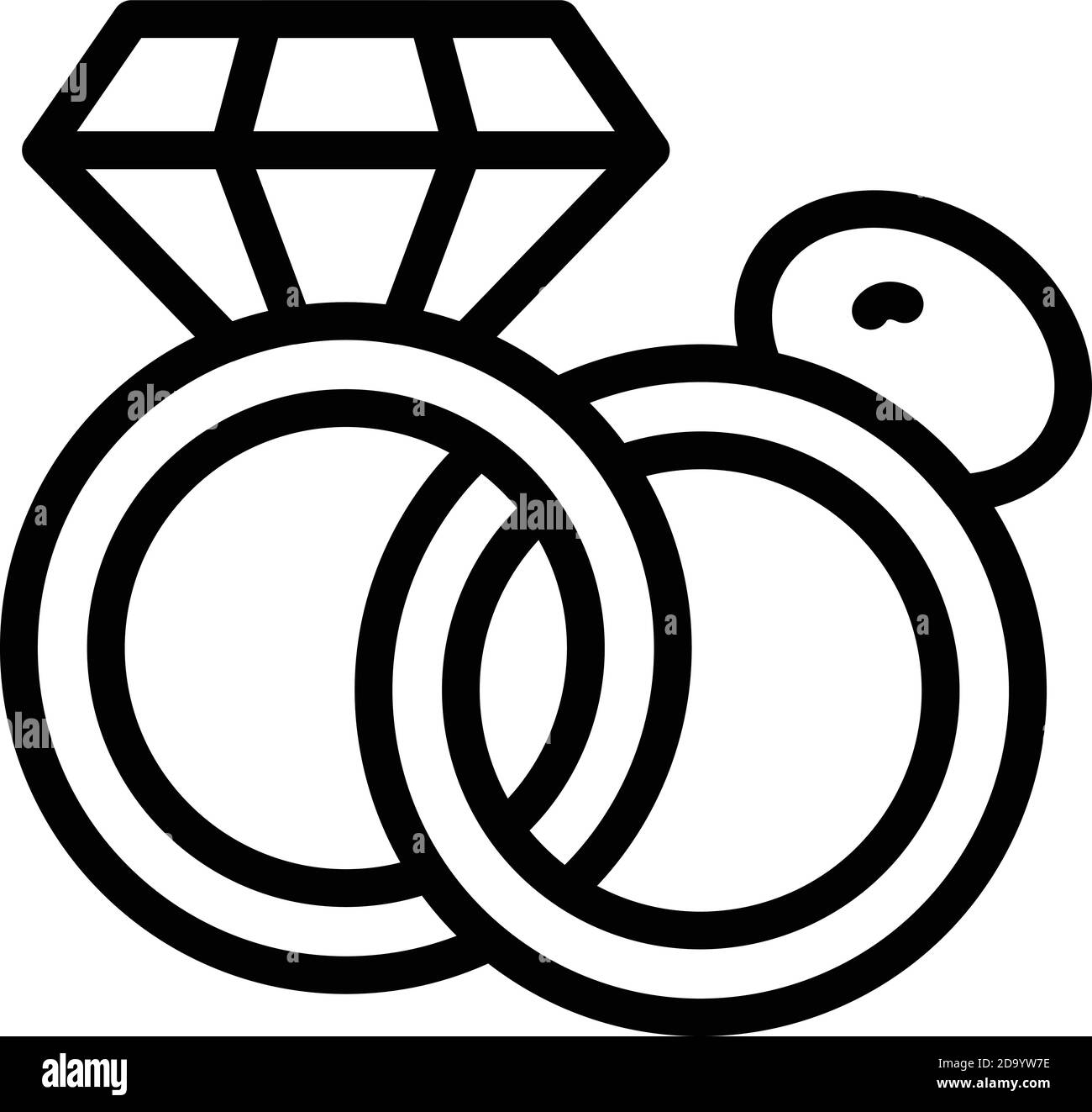 Rings auction icon. Outline rings auction vector icon for web design ...