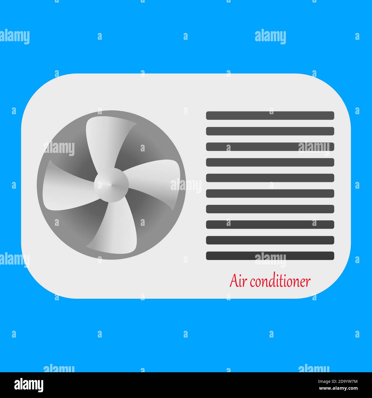 Air conditioner unit on a blue background Stock Vector Image & Art Alamy