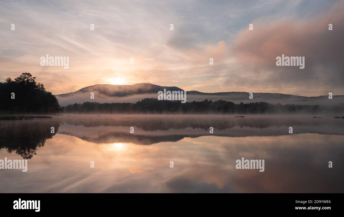 Powder Mill pond is close to Crotched Mountain and a beautiful place to