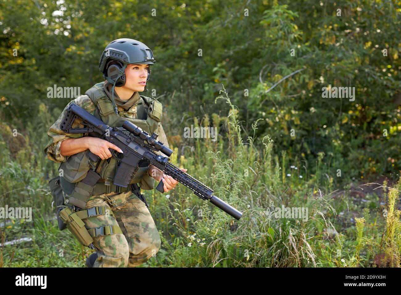 military woman has hobby activity, practice lends success hunting