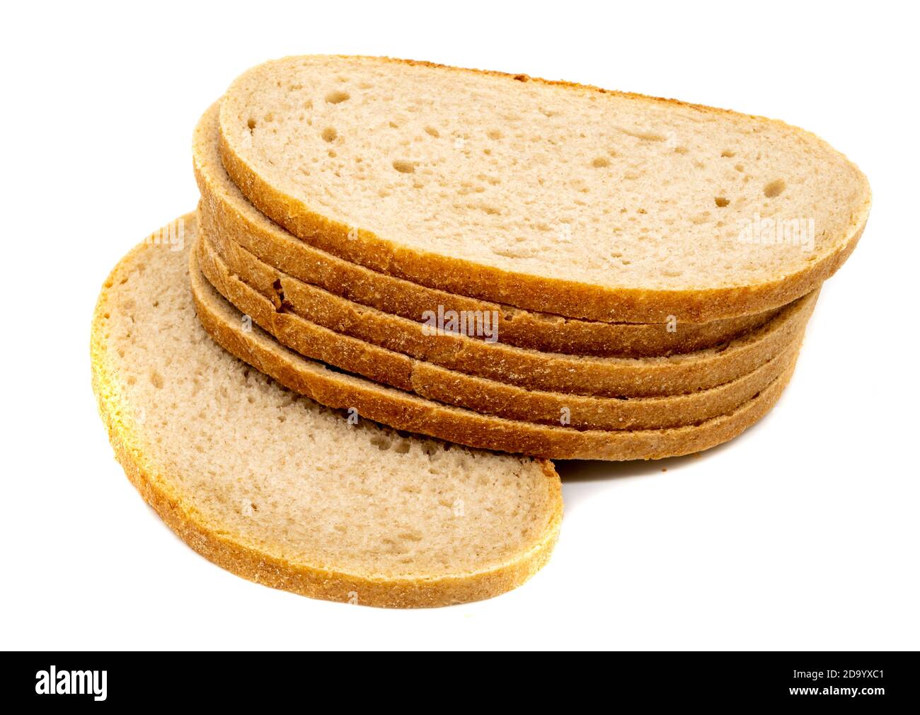 Fresh wheat bread isolated on white background Stock Photo - Alamy