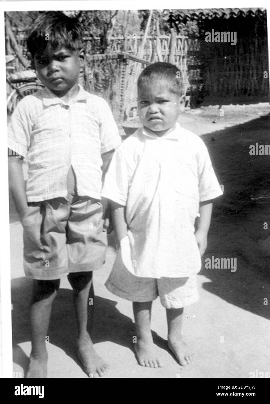 Two indian boys Black and White Stock Photos & Images - Alamy
