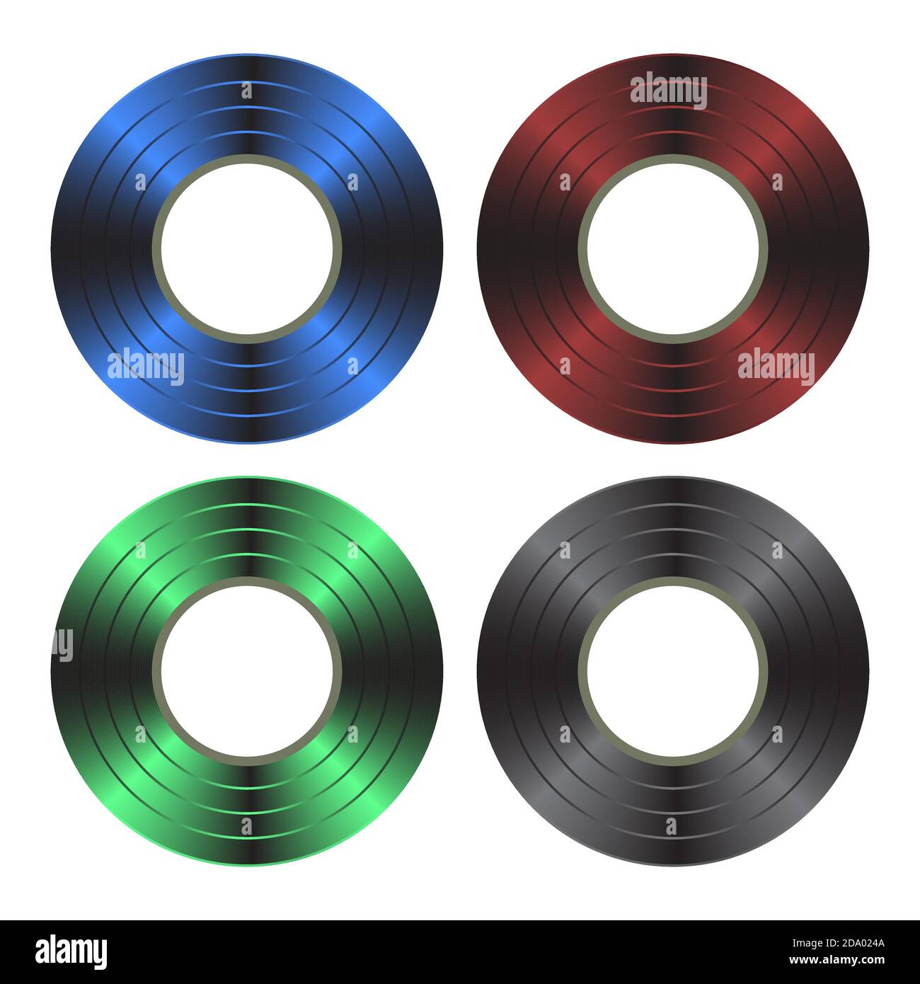 Colored Scotch Tape Set Isolated on White Background. Insulating Roll Stock Vector