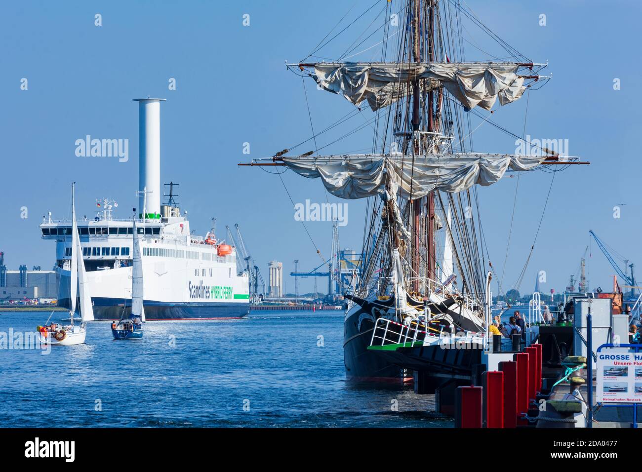 Rostock Scandlines ferry "Copenhagen", rotor ship with Flettner rotor
