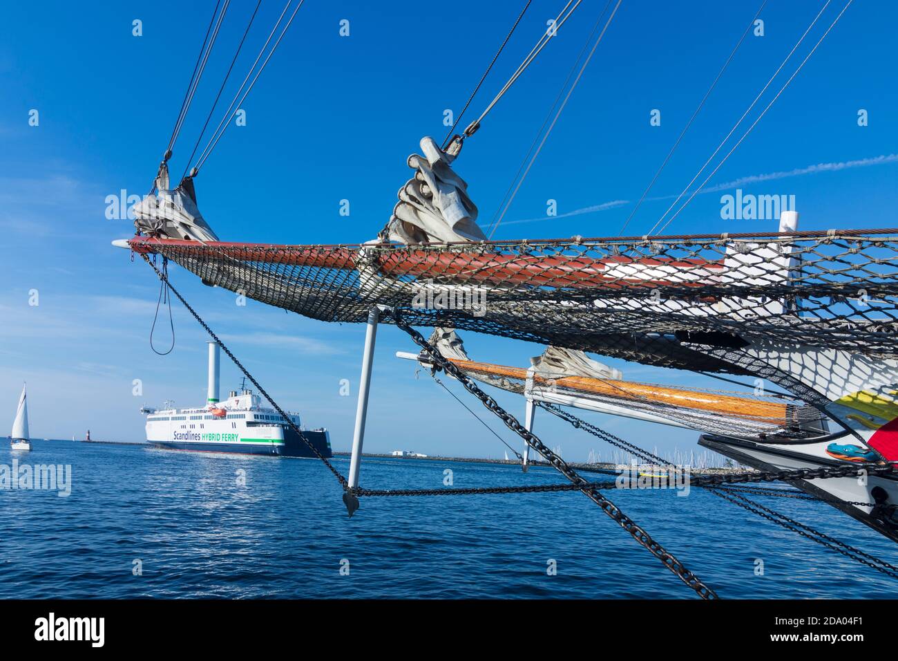 Rostock Scandlines ferry "Copenhagen", rotor ship with Flettner rotor