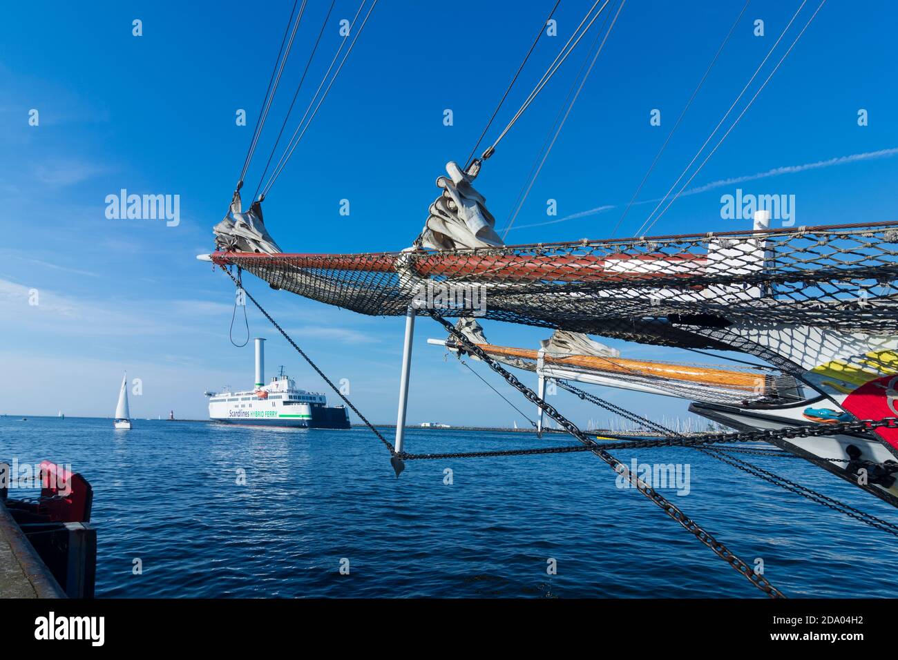 Rostock Scandlines ferry "Copenhagen", rotor ship with Flettner rotor