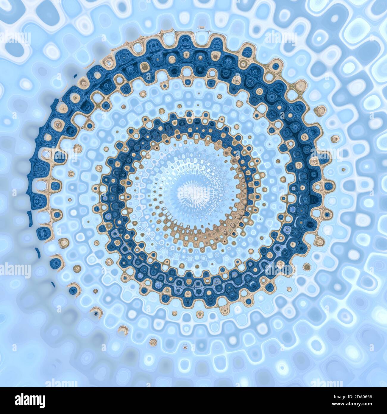 Illustration of abstract designs colored in blue and gold Stock Photo ...