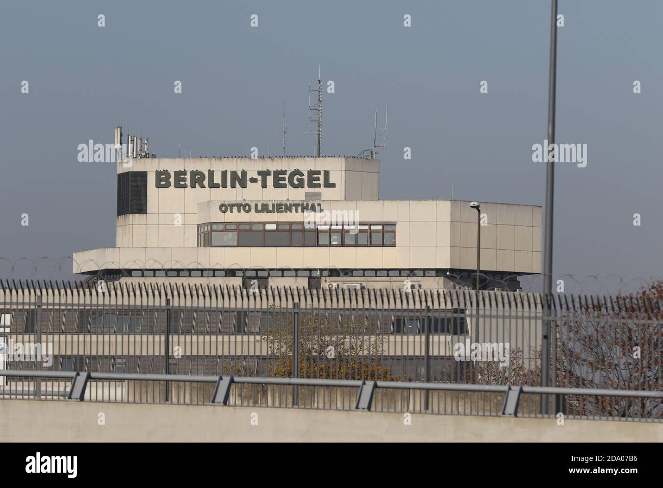 11/08/2020, Berlin,  Germany,The  Berlin Tegel Airport, or TXL for short, will close on November 8th. 60 years after Air France's first scheduled flight, on November 8th an aircraft of the French airline will take off from the airport in northeast Berlin for the very last time and say goodbye. Last Air France departure (AF1235 to Paris CDG, 3:00 p.m.). Stock Photo