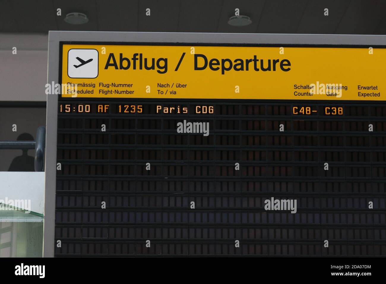 11/08/2020, Germany,The Departure display the Berlin Tegel Airport, or TXL for short, will close on November 8th. 60 years after France's first scheduled flight, on November 8th an