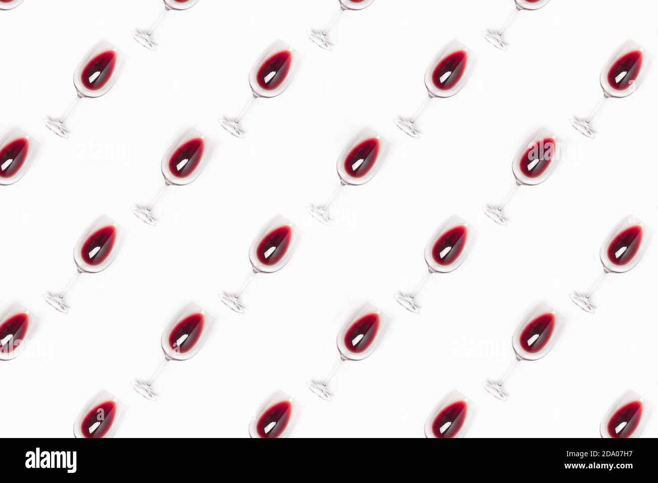 Seamless pattern made of wine glasses filled with red wine Stock Photo ...