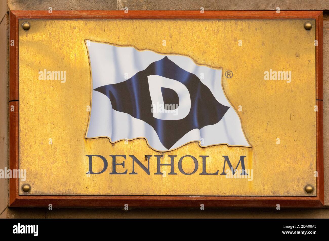Denholm Group sign and logo, Woodside Crescent, Glasgow, Scotland, UK