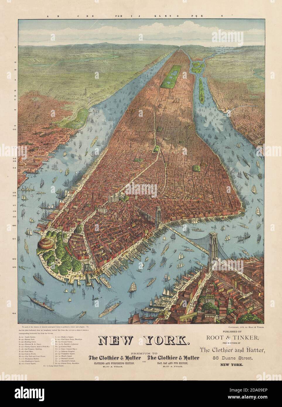 Bird's Eye View of New York City Stock Photo