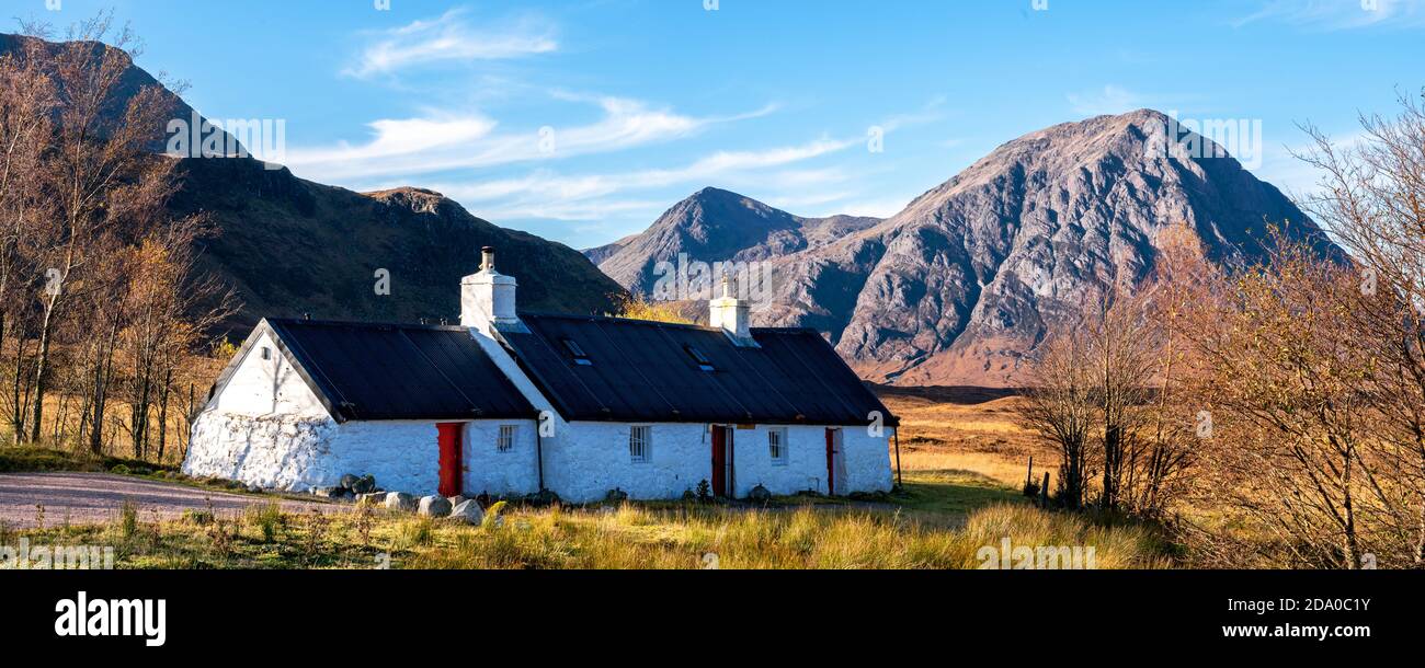 Blackrock Cottage, Glencoe, Scotland, UK Stock Photo