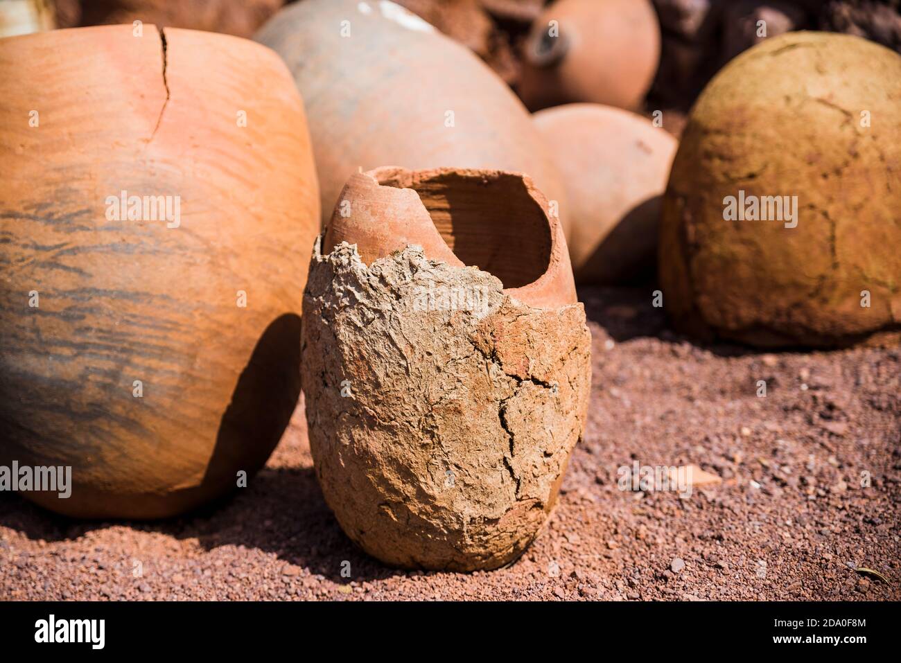 Traditional pottery The pots are lined with manure that, once wet