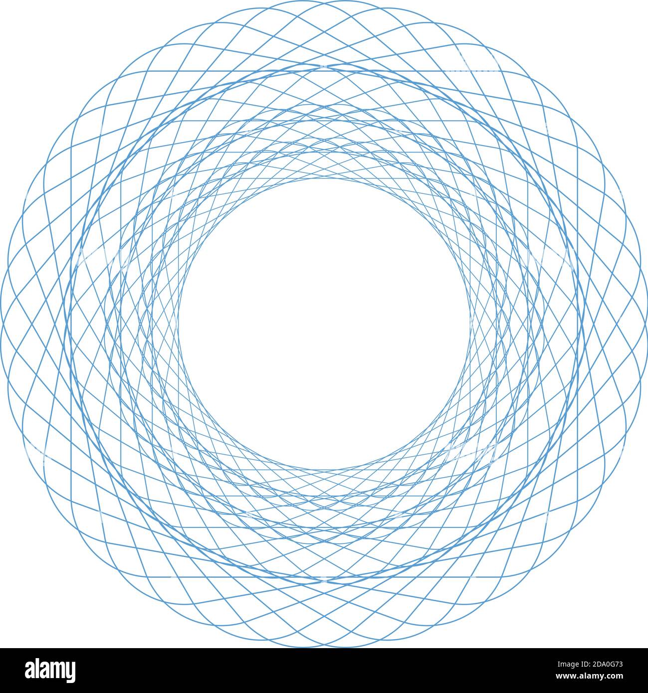 Guilloche Pattern Rosette for certificate or other security papers. Stock Vector