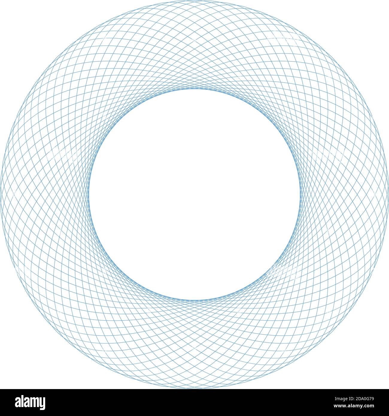 Guilloche Pattern Rosette for certificate or other security papers. Stock Vector